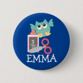 Terug naar School OWL Name Backpack Button (Voorkant)