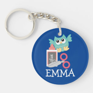 Terug naar School OWL Name sleutelhanger of Label