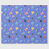 Terug naar school | Paars Cadeaupapier (Vlak)