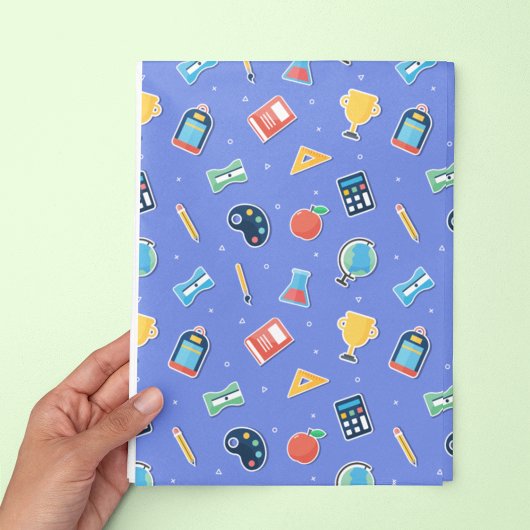 Terug naar school | Paars Cadeaupapier