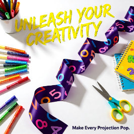 Terug naar school paarse cijfers satijnen lint