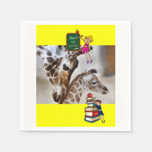 Terug naar School Paper Napkins Giraffe Servet