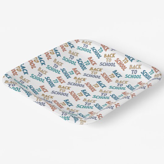 Terug naar School Papieren Bordje (Gebogen)