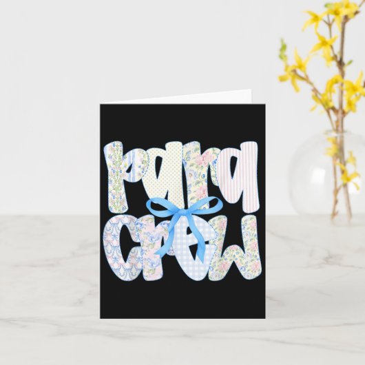 Terug naar school Para Crew ParaProfessional Para  Kaart (Gele Bloem)