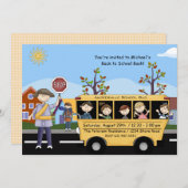 Terug naar School - partijuitnodiging Kaart (Voorkant / Achterkant)