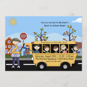 Terug naar School - partijuitnodiging Kaart