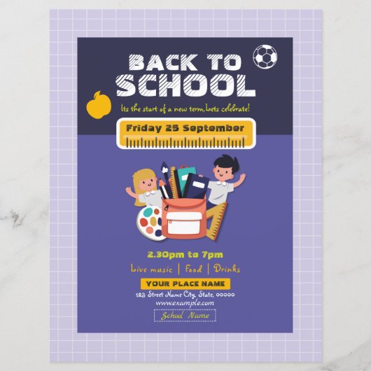 Terug naar School Party brochure (Voorkant)
