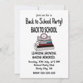 Terug naar School Party Celebration Terug naar sch Kaart (Voorkant)