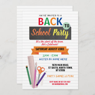 Terug naar School Party Notitieboek Briefpapier Ui Kaart