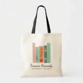 Terug naar School Pastel Boeken Leraar Naam Gift Tote Bag (Voorkant)