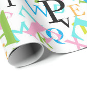 Terug naar school patroon cadeaupapier (Rol Hoek)
