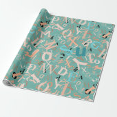 Terug naar School Pattern Wrapping Paper Cadeaupapier (Uitgerold)