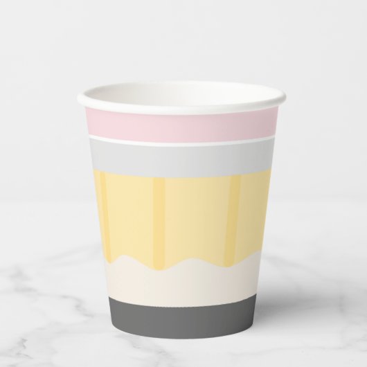 Terug naar School Pencil Cup Papieren Bekers (Voorkant)