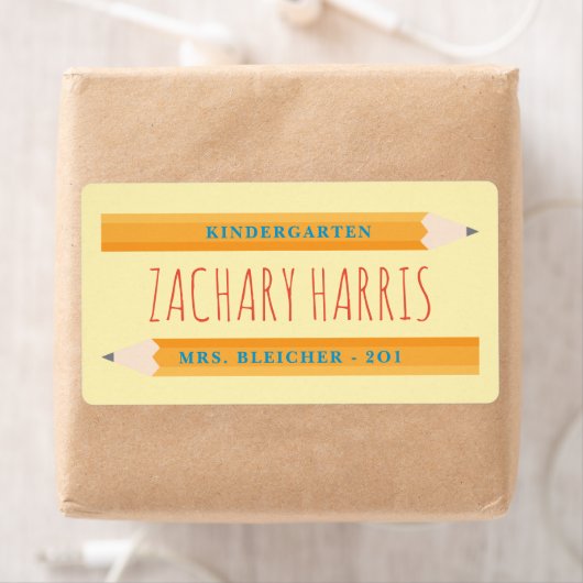 Terug naar School Pencil Label (Insitu)