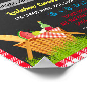 Terug naar school picknick evenement sjabloon poster (Hoek)