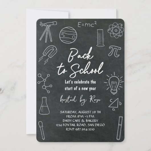 Terug naar school picknick viering kaart (Voorkant)