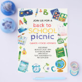 Terug naar school Picnic Flyer Uitnodiging (Enkel)