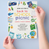 Terug naar school Picnic Flyer Uitnodiging (Hand)