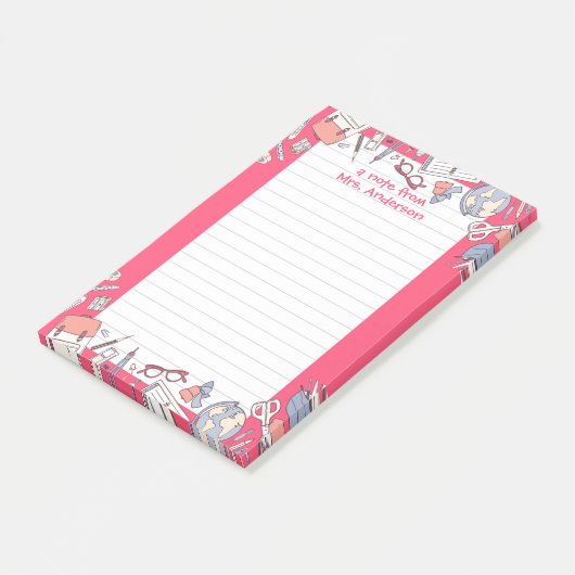 Terug naar School Pink Post-it® Notes (Schuin)