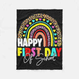Terug naar school plezierig gelukkige eerste schoo fleece deken