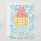 Terug naar School Pool Party Kaart (Voorkant)