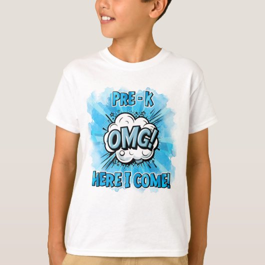 Terug naar school Pre-K Comic Style T-shirt (Voorkant)