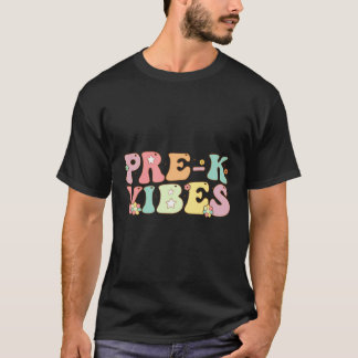 Terug naar school Pre-K Grade Vibes Retro Teacher  T-shirt