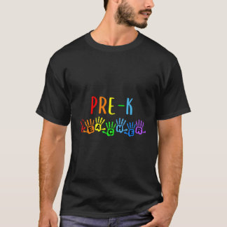 Terug naar school Pre-K leraar Handprints T-shirt