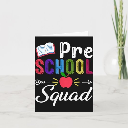 Terug naar school pre-k leraar student kleuterscho kaart (Voorkant)