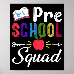 Terug naar school pre-k leraar student kleuterscho poster