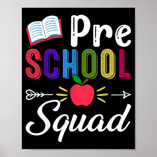Terug naar school pre-k leraar student kleuterscho poster (Voorkant)
