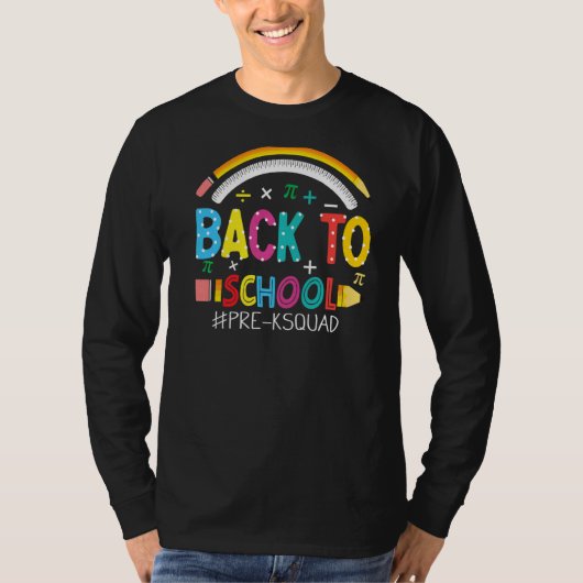 Terug naar school Pre K Squad T-shirt (Voorkant)