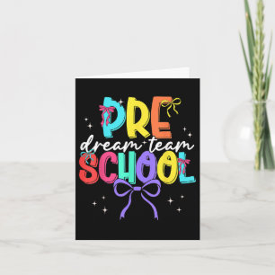 Terug naar School Preschool Dream Team Leraar Vrou Kaart