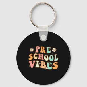 Terug naar school Preschool Vibes Retro Leraar Ver Sleutelhanger