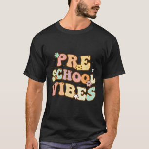 Terug naar school Preschool Vibes Retro Student Le T-shirt