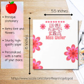 Terug naar school Principal Era retro gepersonalis Notitieblok