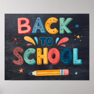 Terug naar school Printable Poster Sign