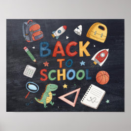 Terug naar school Printable Poster Sign