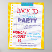 terug naar school PTA-evenement PTO-kleuterleraar Poster (Voorkant)