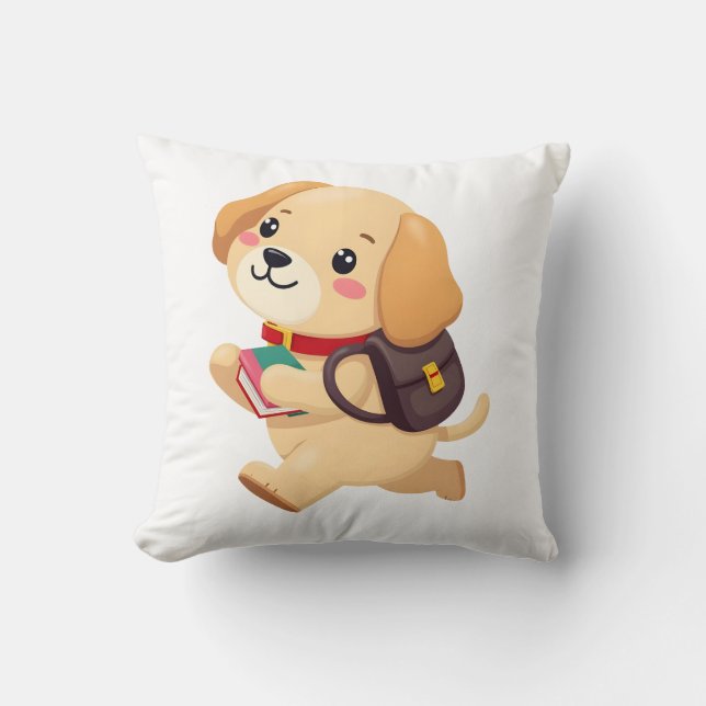 Terug naar school pup kussen (Voorkant)
