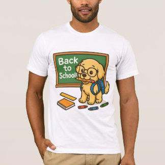 Terug naar School Pup - Schattigee Golden Retrieve T-shirt