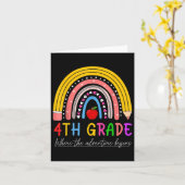 Terug naar school Rainbow 4th Grade waar het avont Kaart (Gele Bloem)