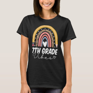 Terug naar School Rainbow 7th Grade Vibes Thee T-shirt