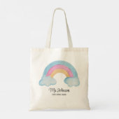 Terug naar school Rainbow Teacher Appreciation Gif Tote Bag (Achterkant)