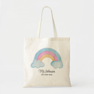 Terug naar school Rainbow Teacher Appreciation Gif Tote Bag