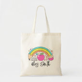 Terug naar school Rainbow Teacher Life Tote Bag (Voorkant)