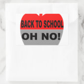 Terug naar school rechthoekige sticker (Tas)