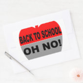 Terug naar school rechthoekige sticker (Envelop)