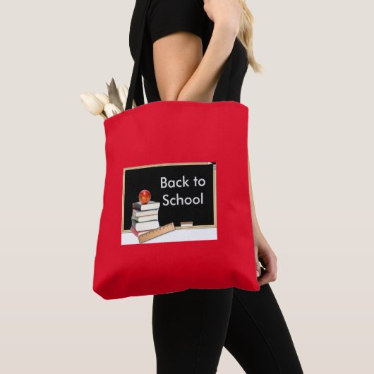 Terug naar School Red Book Canvas tas (Dichtbij)