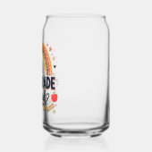 Terug naar school regenboog 4e klas squad blikvorm glas (Links)